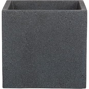 Scheurich C-Cube Planter Stony Black 40 cm Height 33 cm