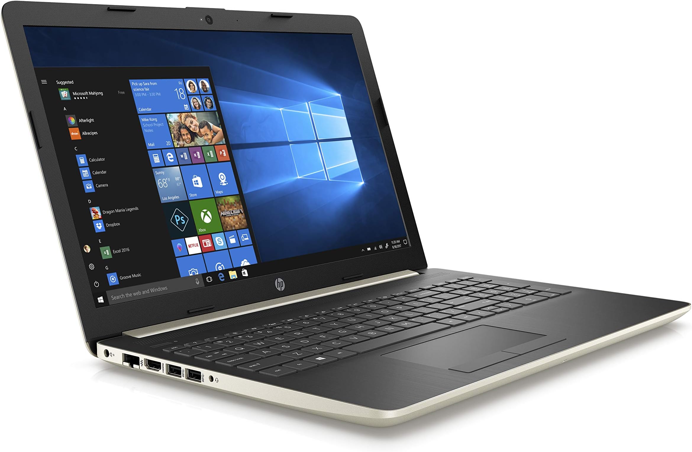 HP 15-db0997na 15.6-Inch Laptop - (Gold) (AMD 2200U, 4 GB RAM, 1 TB HDD, AMD Radeon Vega 3 Graphics, Windows 10 Home)