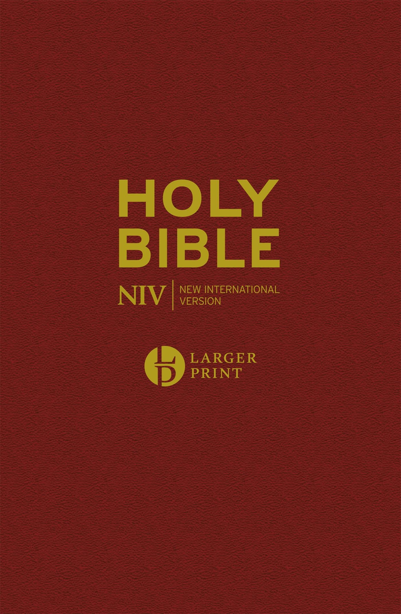 NIV Larger Print Burgundy Hardback Bible by New International Version...