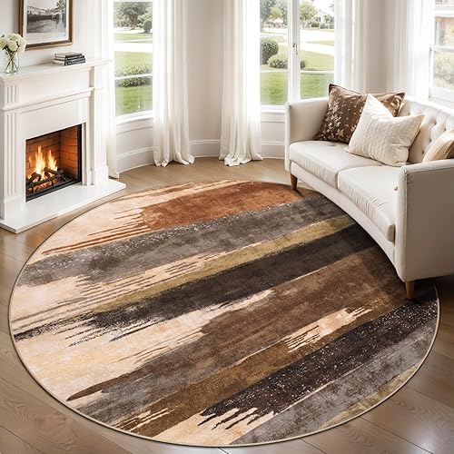 Miniatura 58 de Ciicool Alfombra abstracta moderna para sala de estar, 5 x 7 pies, lavable a máquina, antideslizante, alfombra contemporánea de pelo bajo para