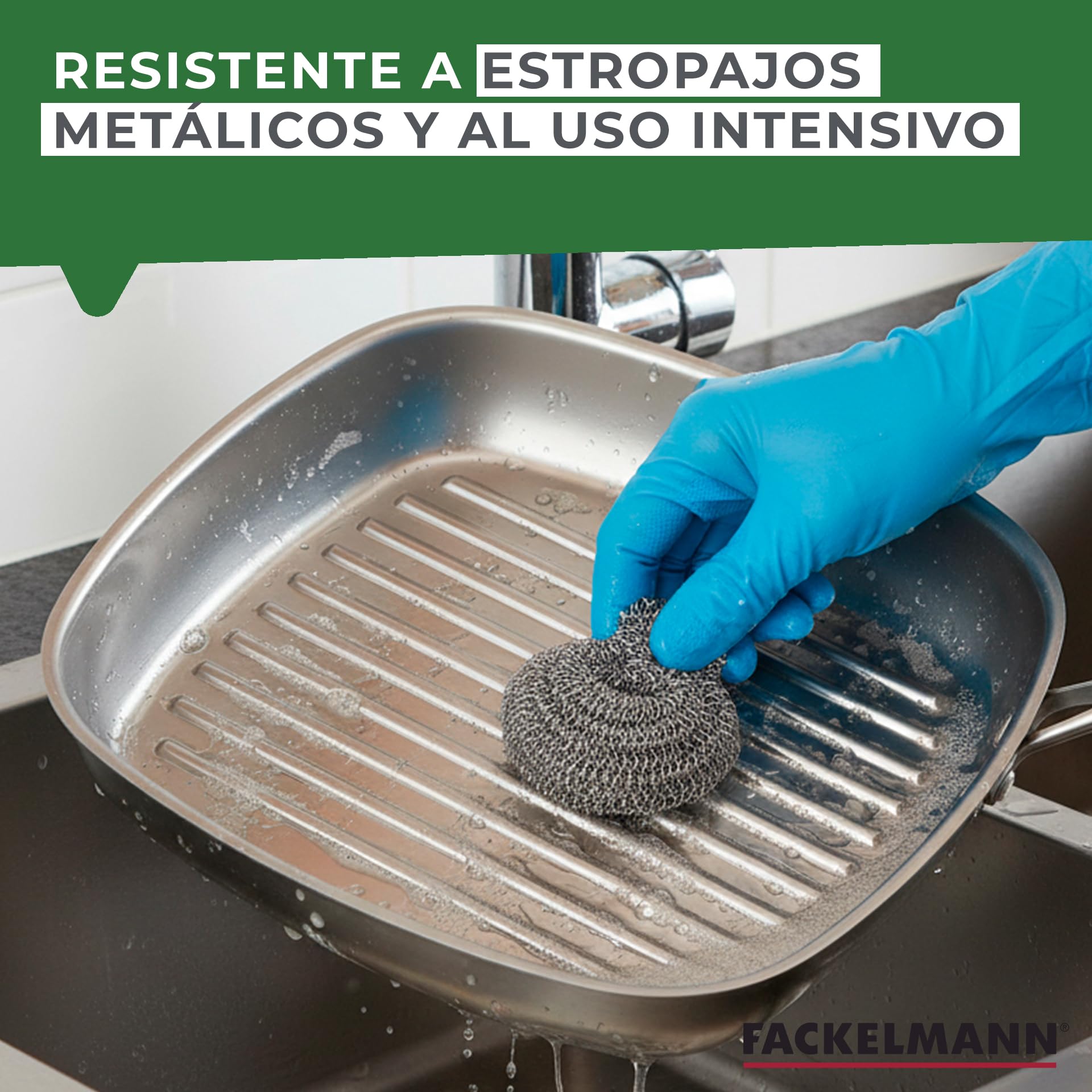 Fackelmann Vita3 Sartén Grill de Acero Inoxidable 28 cm, Acero Inoxidable Triply con Triple Fondo Difusor, Sin Antiadherente, Sin PFA, Apta para Inducción, Gas, Vitro y Horno, Apto Lavavajillas