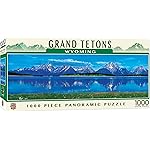 MasterPieces - 1000 Piece Jigsaw Puzzle, Grand Tetons Panoramic, Fun for Adults, Family, Kids 13x39