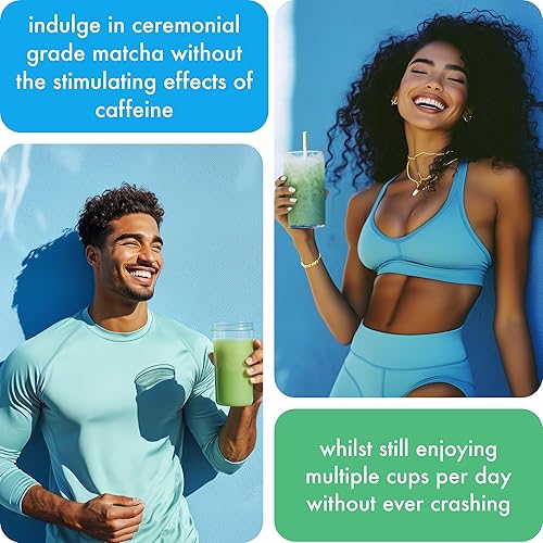 Miniatura 7 de Caff Off Polvo de té verde matcha de vainilla descafeinado de Japón  15 barras (0.07 oz cada uno  1.06 oz en total)  grado ceremonial y sin azúcar