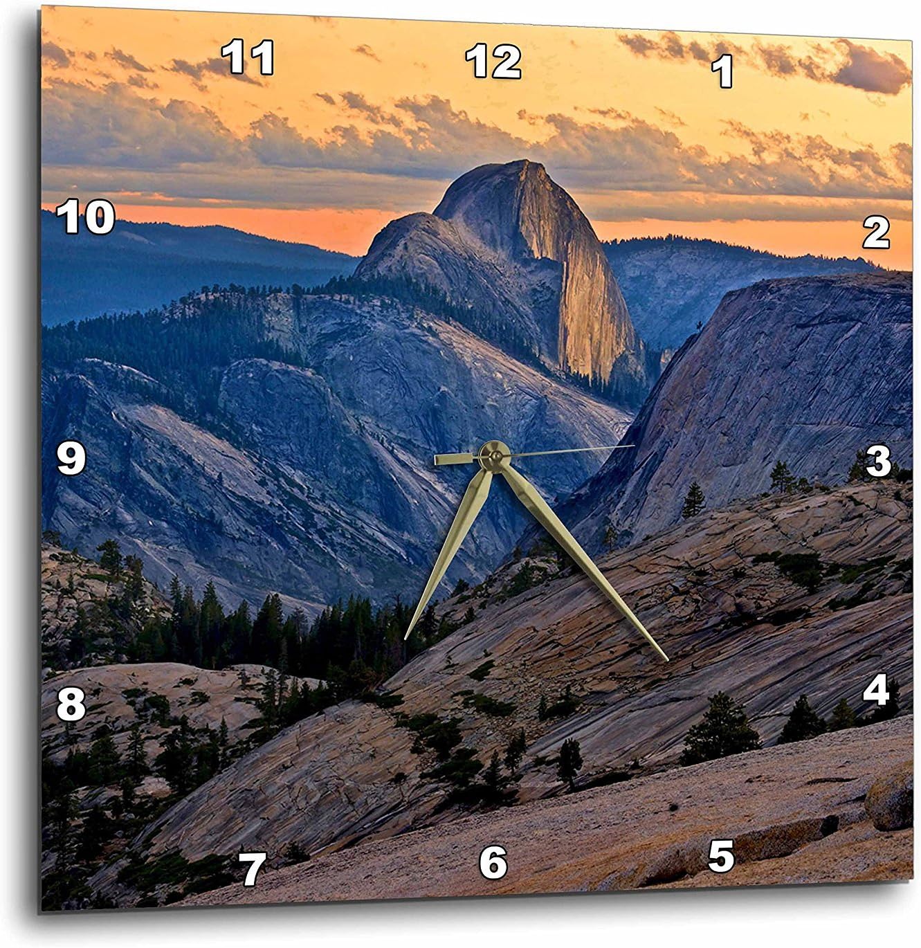 3dRose DPP_88612_2 California, Yosemite National Park. Half Dome - US05 RJA0083 - Rebecca Jackrel - Wall Clock, 13 by 13-Inch