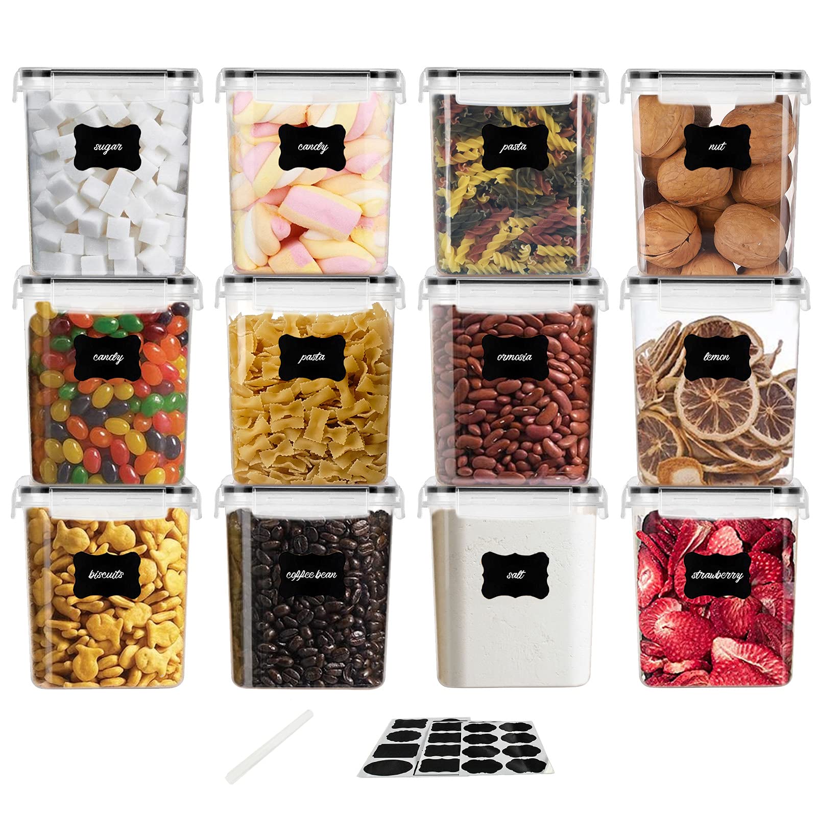 Buy VIVILINEN 1.6L Airtight Food Storage Containers 12pcs Plastic