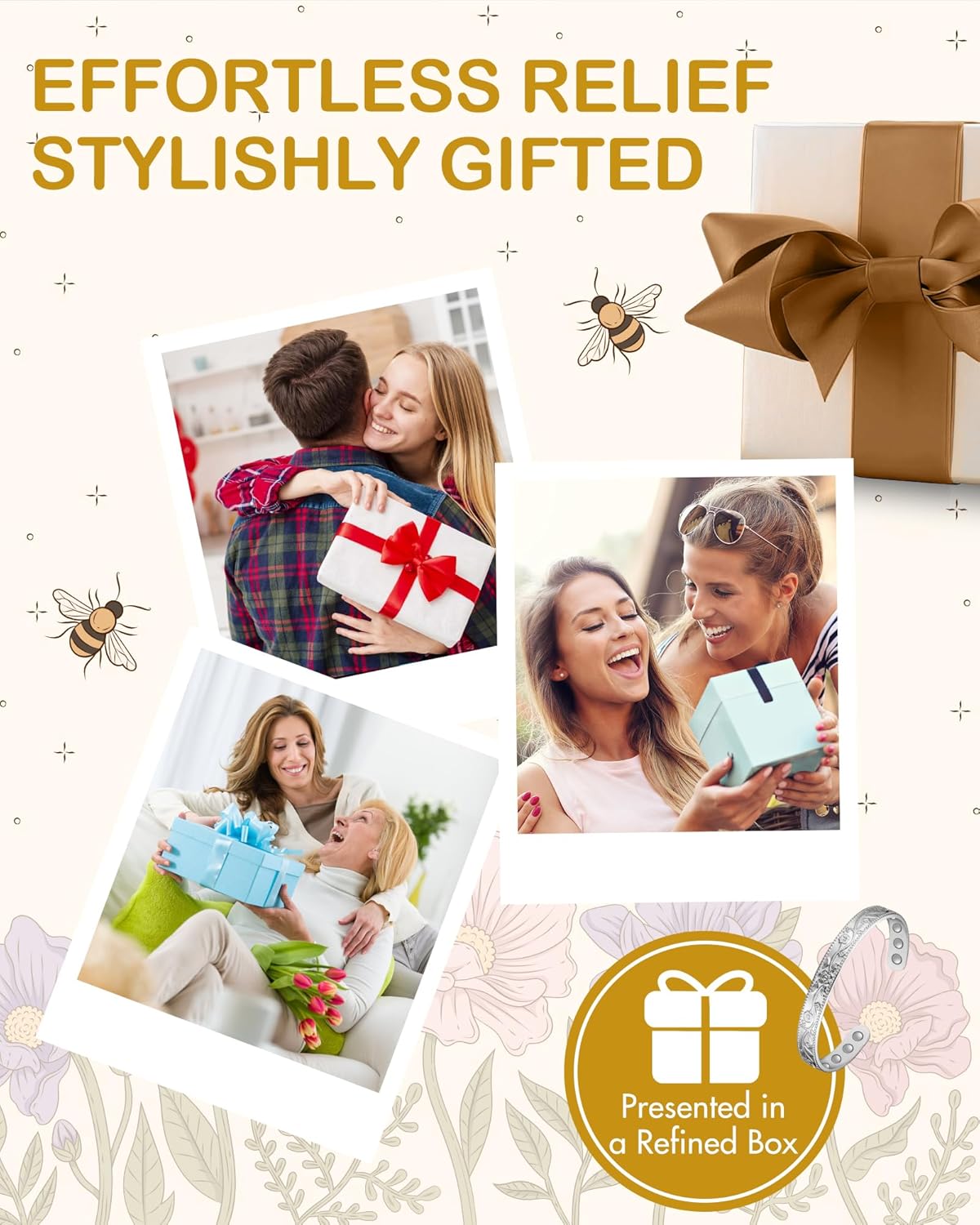 Feraco Copper Bracelet for Women, Ultra Strength Magnetic Bracelets, 99.99% Pure Copper Cuff Bangle with 3500 Gauss Neodymium Magnets, Adjustable (Silver) - Image 8