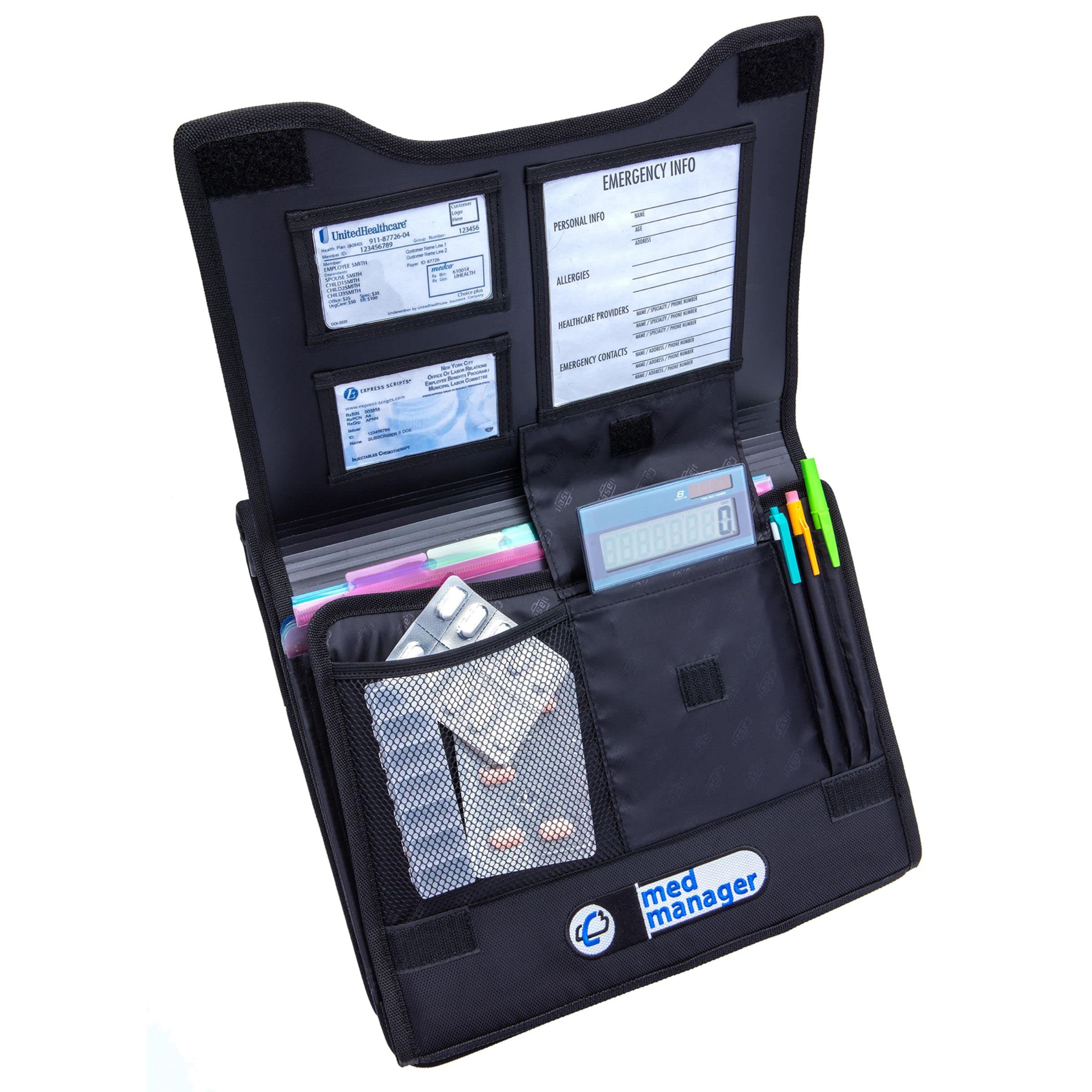 Raccoglitori Organizzativi Medici Med Manager per la gestione di pillole appuntamenti e documenti medici Diabetici Diabetics