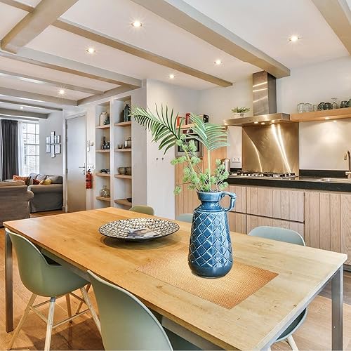 Miniatura 6 de 150 manteles individuales desechables de arpillera de papel impreso de 11 x 17 pulgadas, manteles individuales rectangulares rústicos para