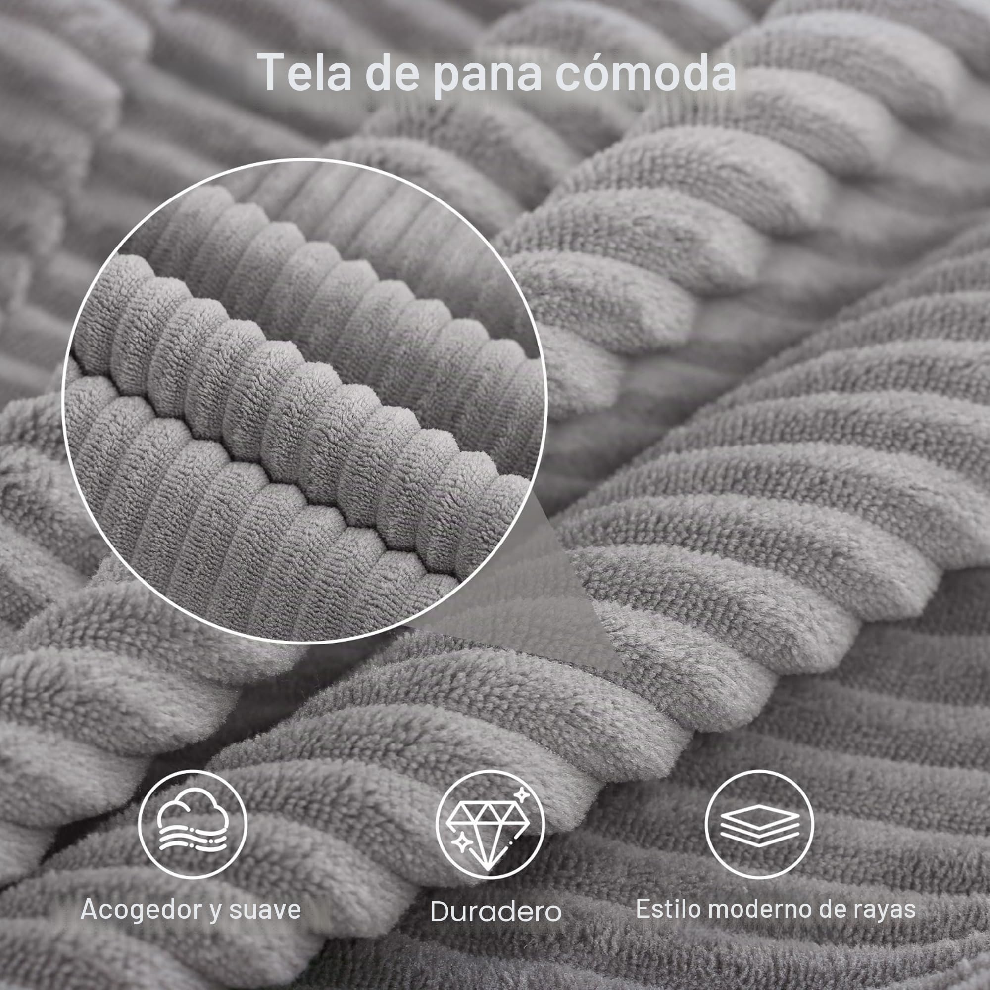 MeMoreCool Sofá cama de pana plegable con cojín, gris claro | Cómodo sofá con colchón y superficie de pana suave, ideal como espacio para dormir, salón o cama de invitados