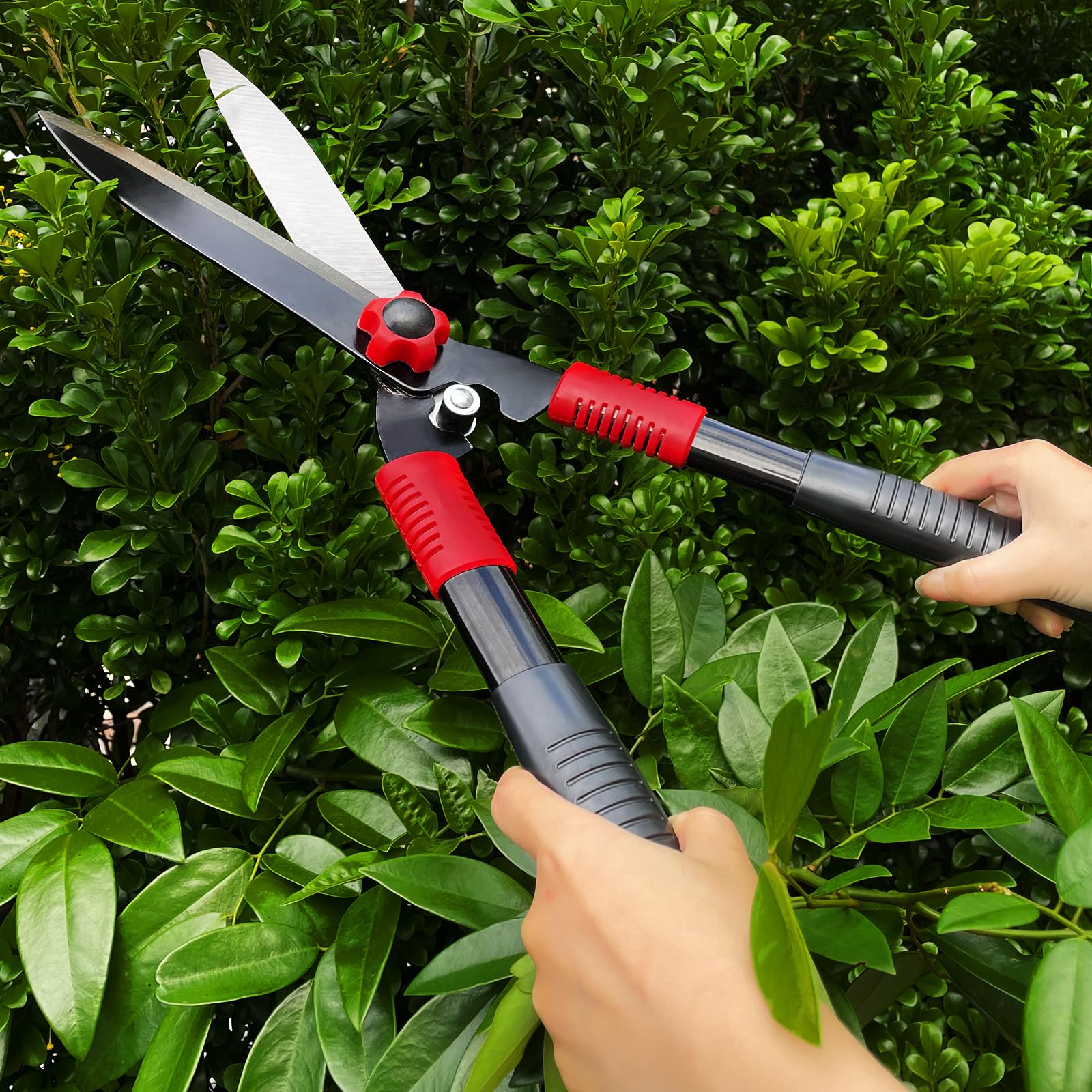 Cisaille à haies, Taille Haie Manuel, Longueur 52cm, Lames en acier Trempé, Poignée doux au Toucher, Tondeuses de Jardin Légères Idéal pour couper Les Pelouses,Les haies et Les Buissons