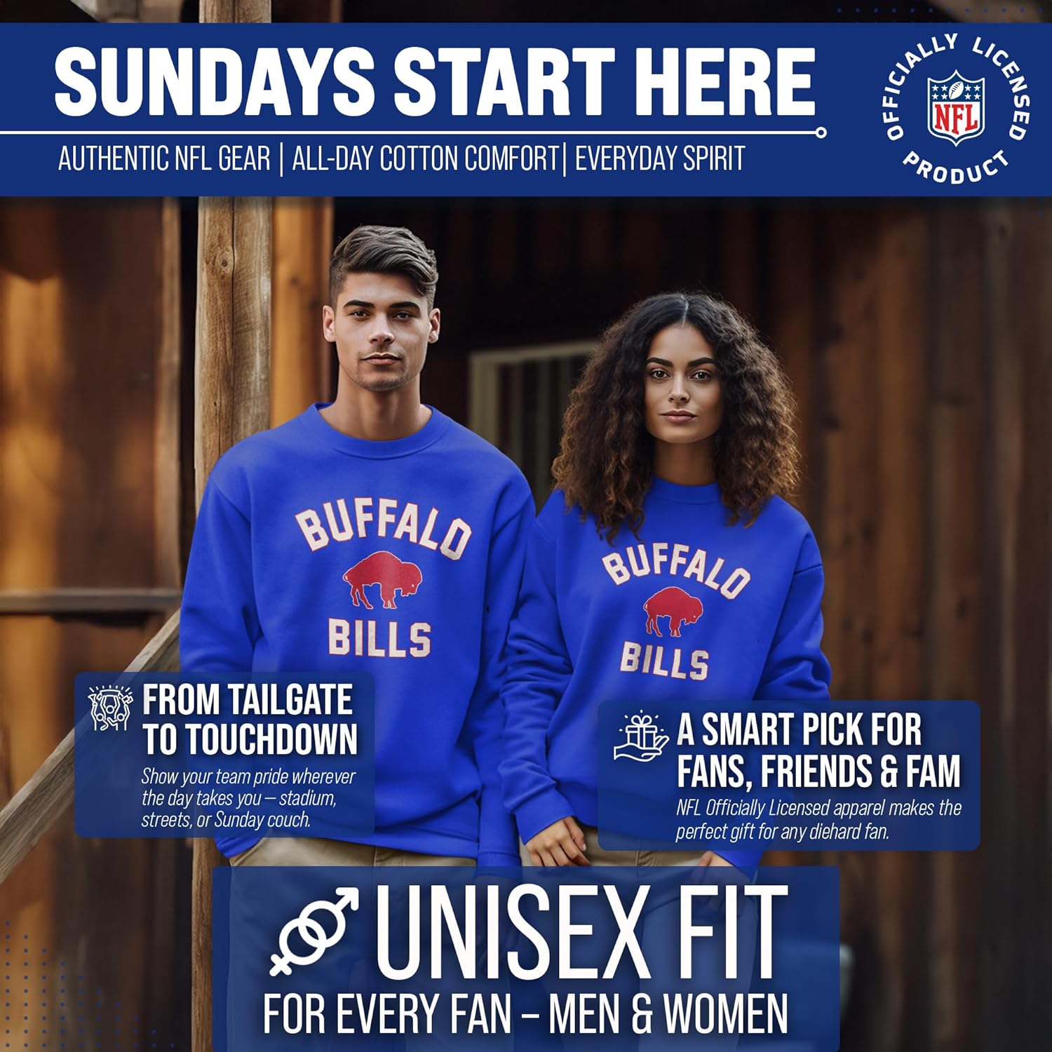 Team Fan Apparel NFL Adult Unisex Retro Gameday Ultra Soft Fleece Crewneck Sweatshirt, Officially Licensed Football Pullover - Image 4