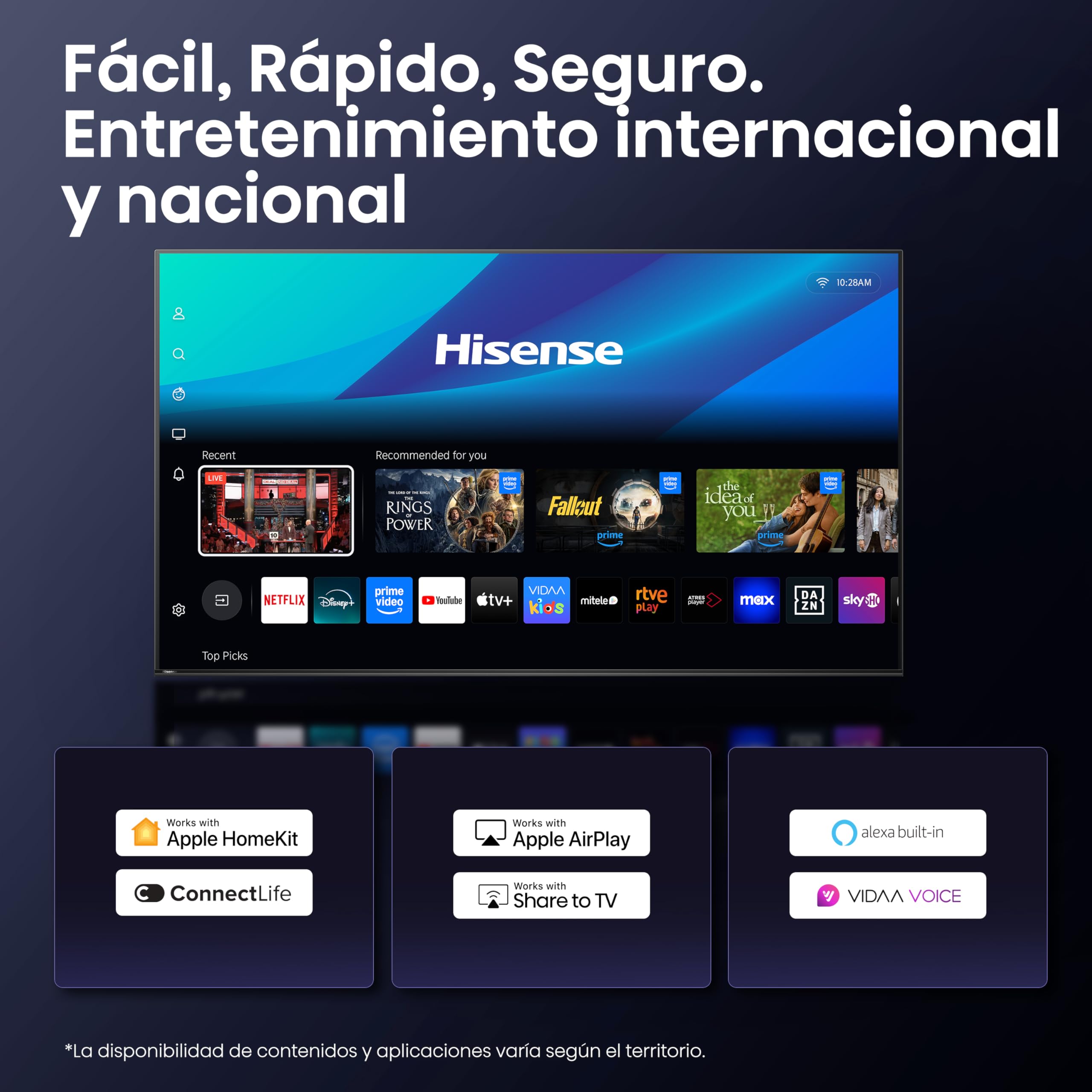 Hisense 100U70Q Pro - Mini LED Pro Smart TV 100 Pulgadas, Procesador Hi-View IA Pro, Modo Juego Ultra de 165Hz, Full Array Local Dimming, Sonido 2.1.2, Dolby Vision IQ, Dolby Atmos, Antireflejos