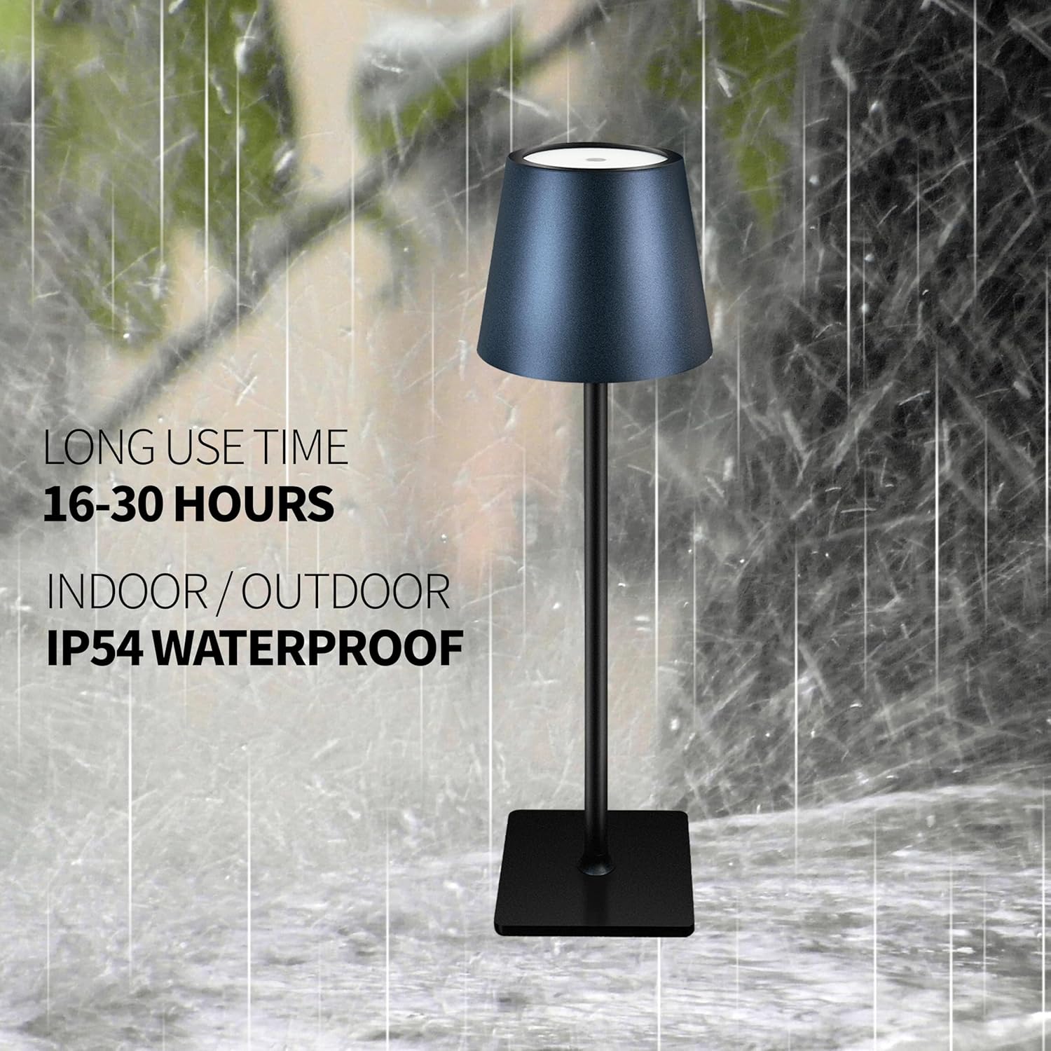 Led Table Lamp Cordless, 3 Colors Stepless Dimming, 5000mAh Rechargeable Touch Lamps for Bedrooms, Dining Table Lamp for Study, Coffee Shops (Black-2)