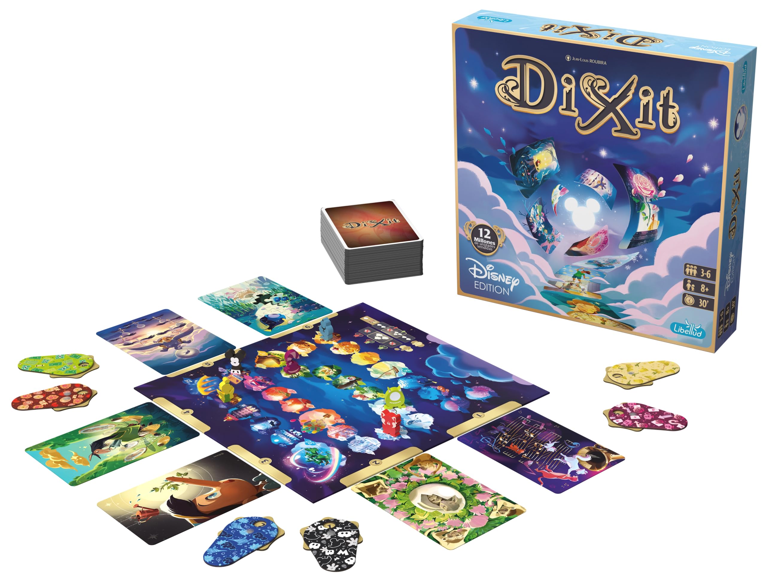Asmodee Dixit Disney, Juego de Mesa de Imaginación y Creatividad Ganador de Varios Premios, A Partir de 8 Años, De 3 a 6 Jugadores, 30 Minutos por Partida, Español y Portugués