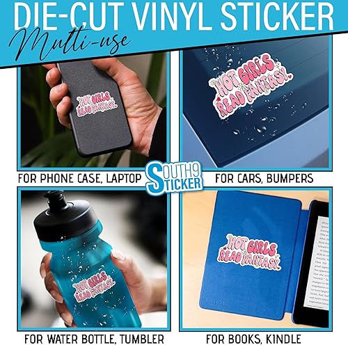 Miniatura 2 de Calcomanías de libro de lectura de fantasía para niñas calientes, calcomanías de libro de lectura de fantasía, Bookish Booktok de 2 pulgadas,