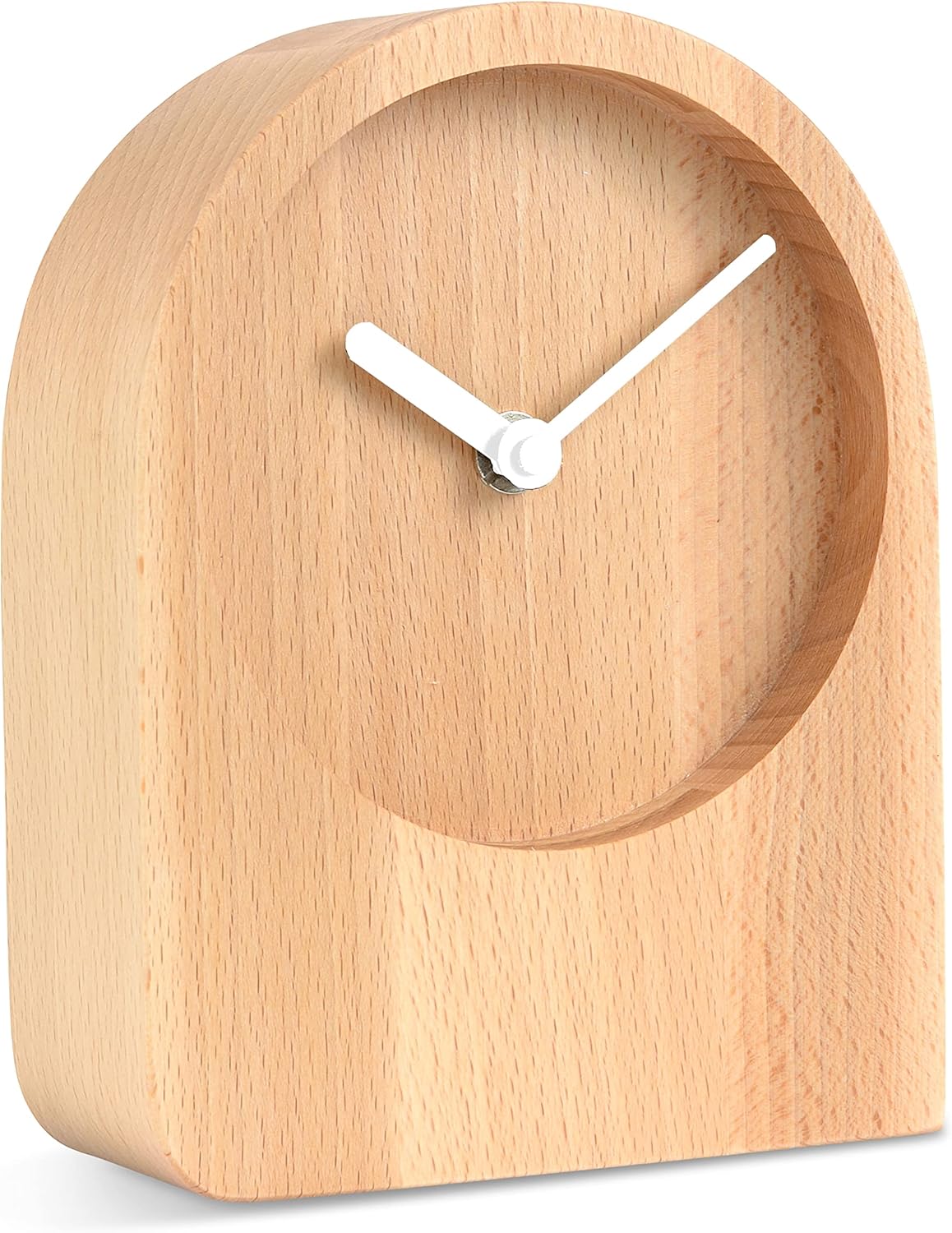 Natuhr Tischuhr Roman Holzuhr aus massivem Eichenholz im