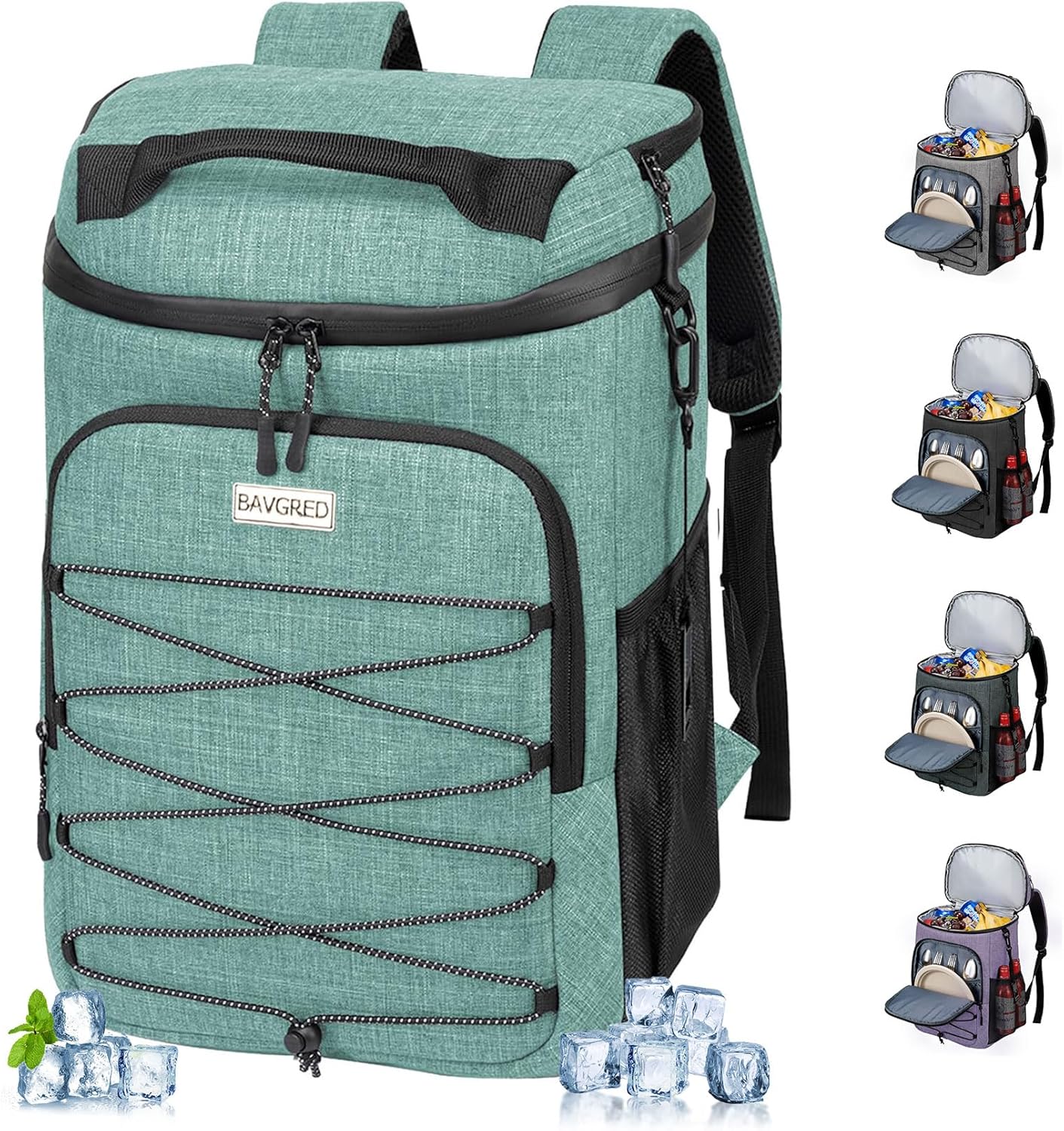 Cooler Backpack Insulated Leak Proof 30 Cans for Men Women,Waterproof Soft Cooler Bag，Lightweight Ice Chest Lunch Backpack for Beach Camping Picnic Travel Worksite Fishing