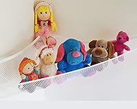 Vista 6 de Hamaca de almacenamiento de juguetes de peluche; rápida y divertida para organizar rellenos, bolas, ropa de cama, equipo para niños; red
