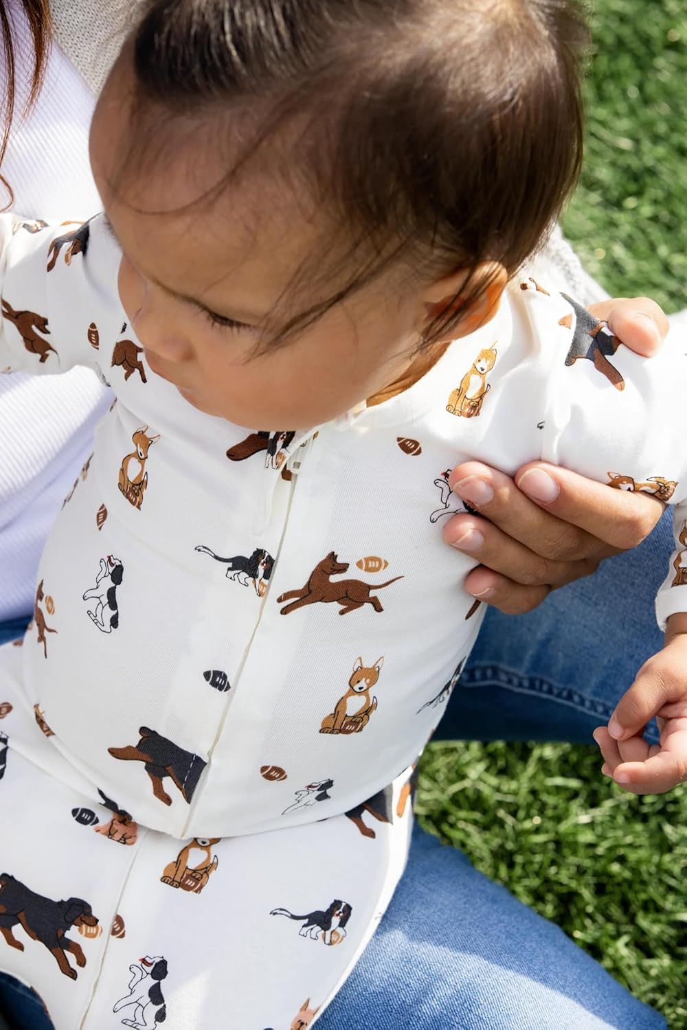 monica + andy Double Zipper One Piece, 100% Organic Baby Clothes for Girls & Boys, Unisex, Preemie, Newborn & Infant Sizes