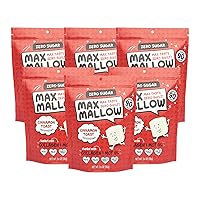 Vista 1 de Max Malva malvaviscos sin azúcar, aptos para dieta cetogénica, perfectos para S'mores, chocolate caliente y hornear con aperitivos sin azúcar