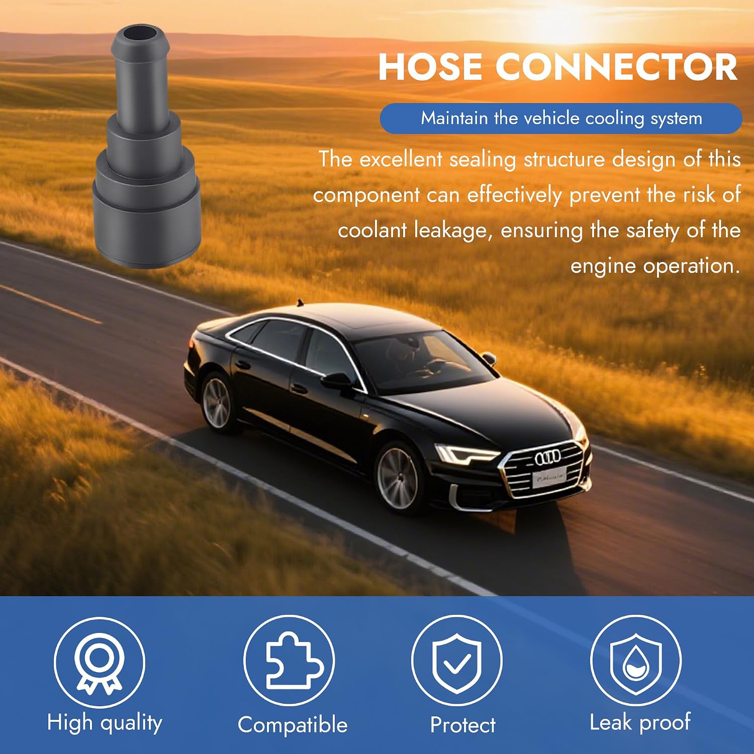 2 PCS Heater Hose Connector 800-409 Upgrade,3/4" Tube x 5/8" Hose HVAC Heater Core Coolant Connector Fitting,Replacement for Chevy Silverado Suburban Tahoe GMC Sierra Yukon Cadillac Escalade 1500 2500