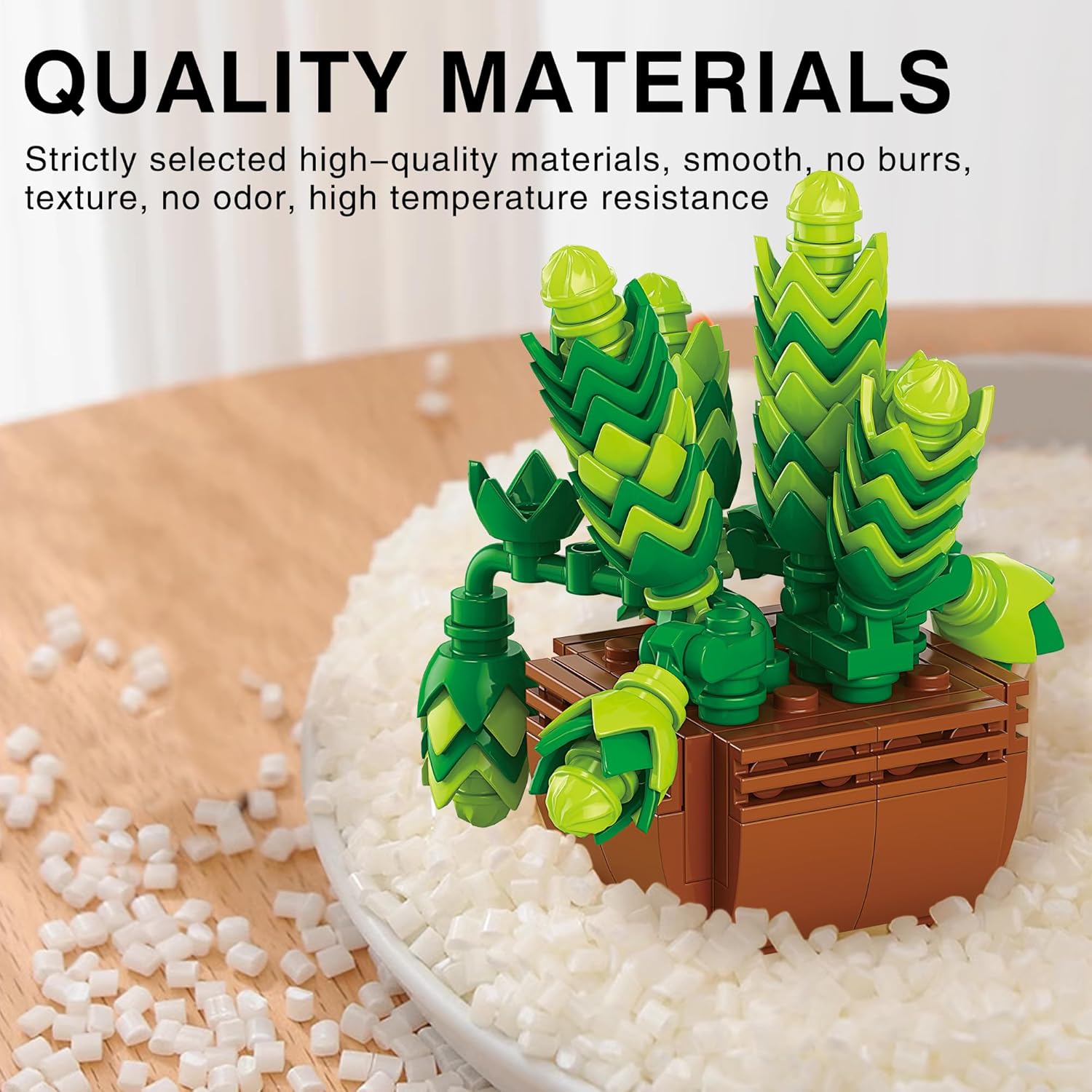 Sawaruita 10 Pack Succulent Mini Plant Building Blocks Set for Adults - 990 Pcs Flower Botanical Collection Home Office Decor Gift for Birthday Mother’s Day