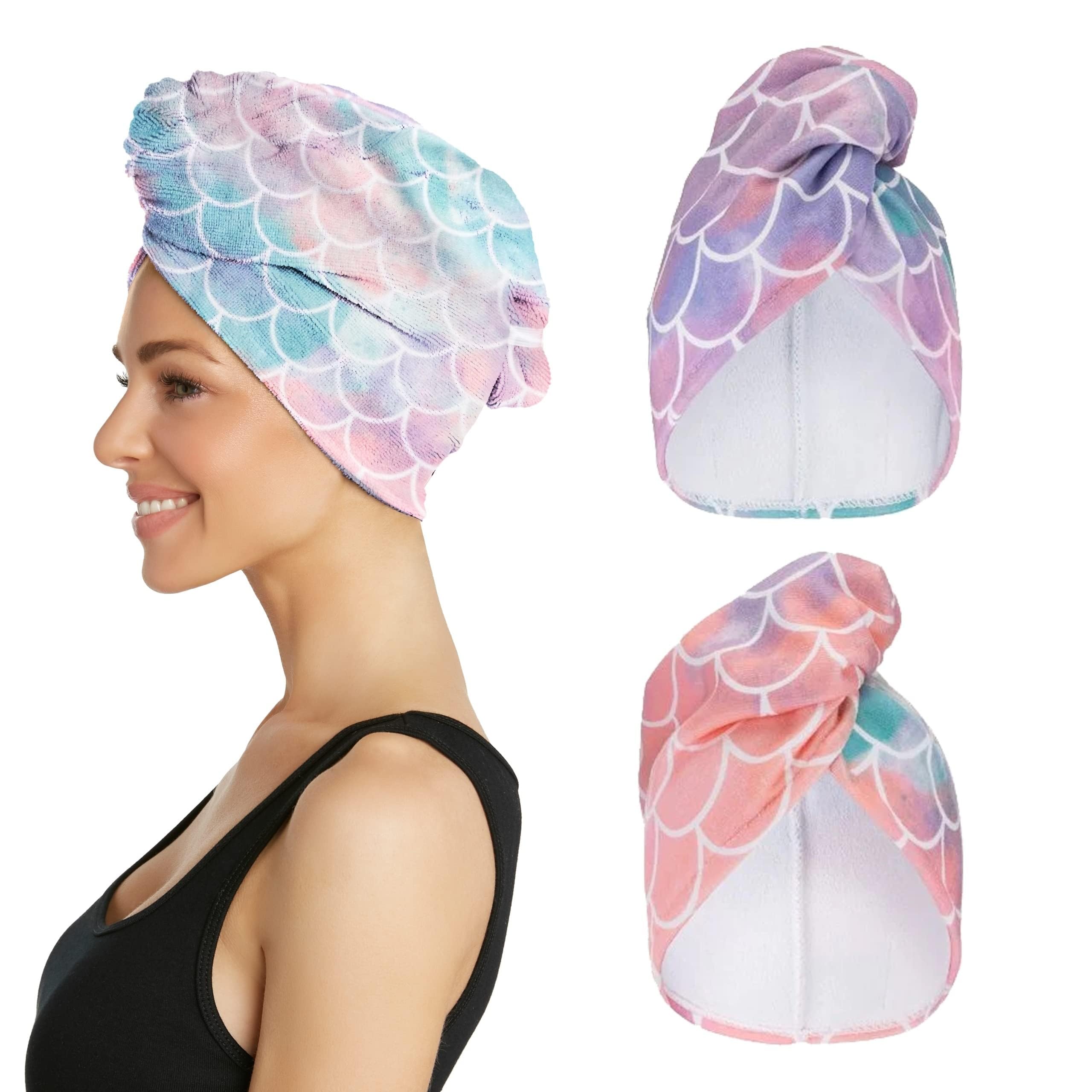 Turbie Twist Microfiber Hair Towel, Mermaid (2 Pack)