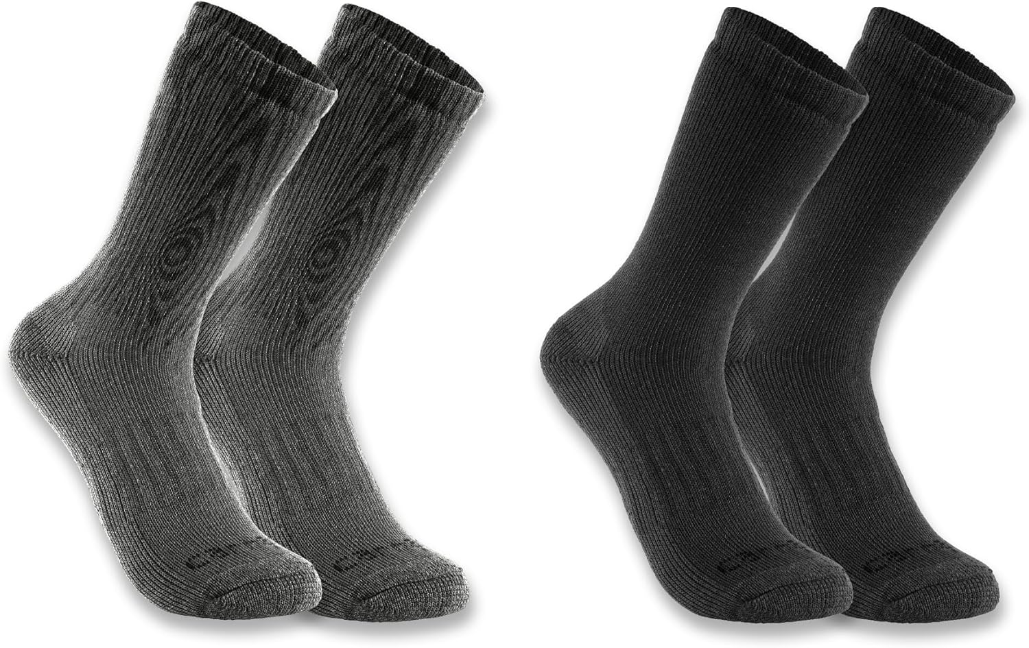 Carhartt Men's SC9602M Midweight Synthetic-Wool Blend Woodgrain Crew Sock 2-Pac
