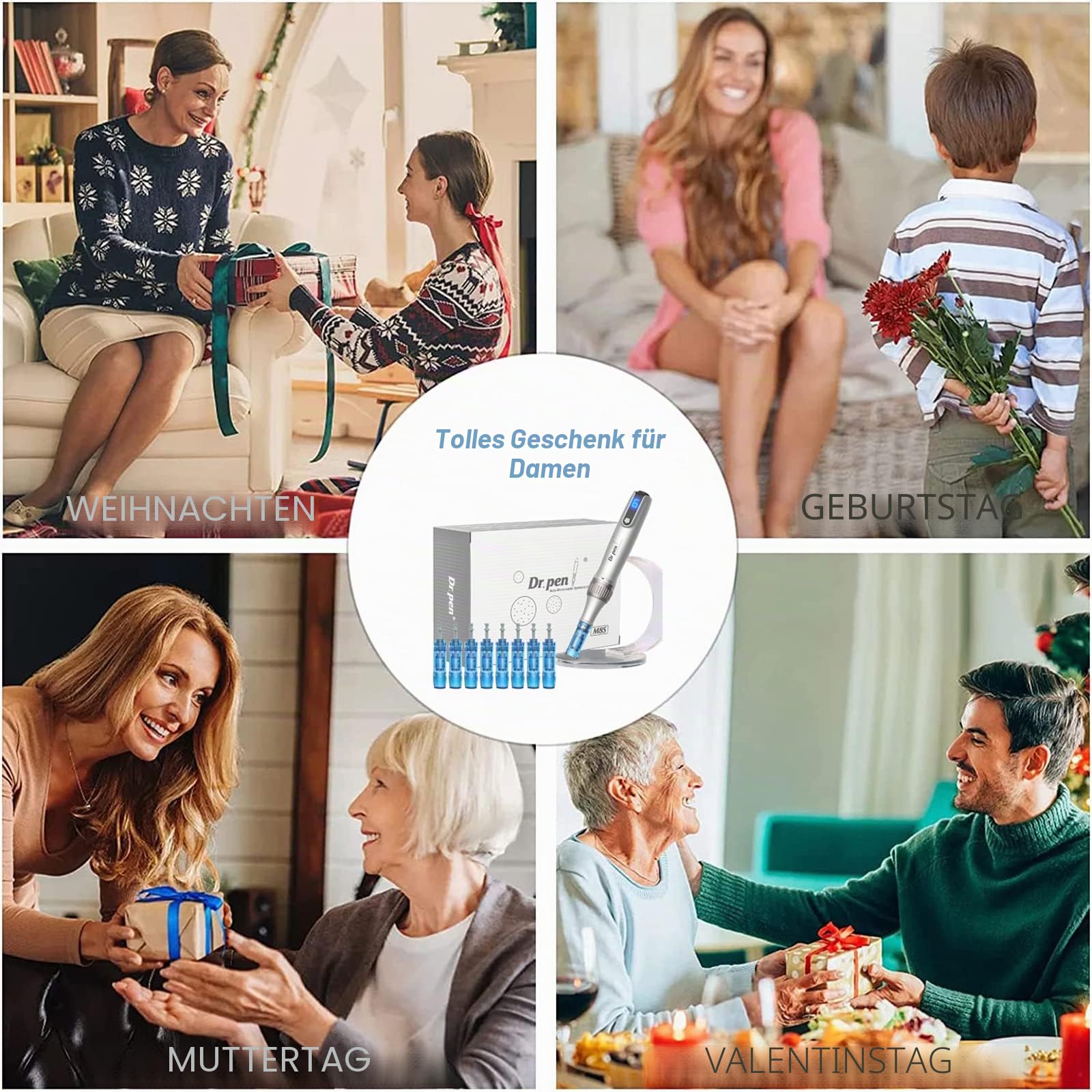 Dr. pen Ultima M8S Professionelle Microneedling Pen: Drahtlos Derma Pen, Einfach bedienbar, LED-Anzeige, 9 Ersatzpatronen, Authentisch Dr pen Mikroneedling für Profis & Zuhause
