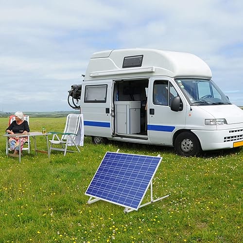 Miniatura 5 de Soportes de panel solar de 41 pulgadas, montaje inclinable de superficie ajustable, panel solar plegable de aleación de aluminio para techo, RV,