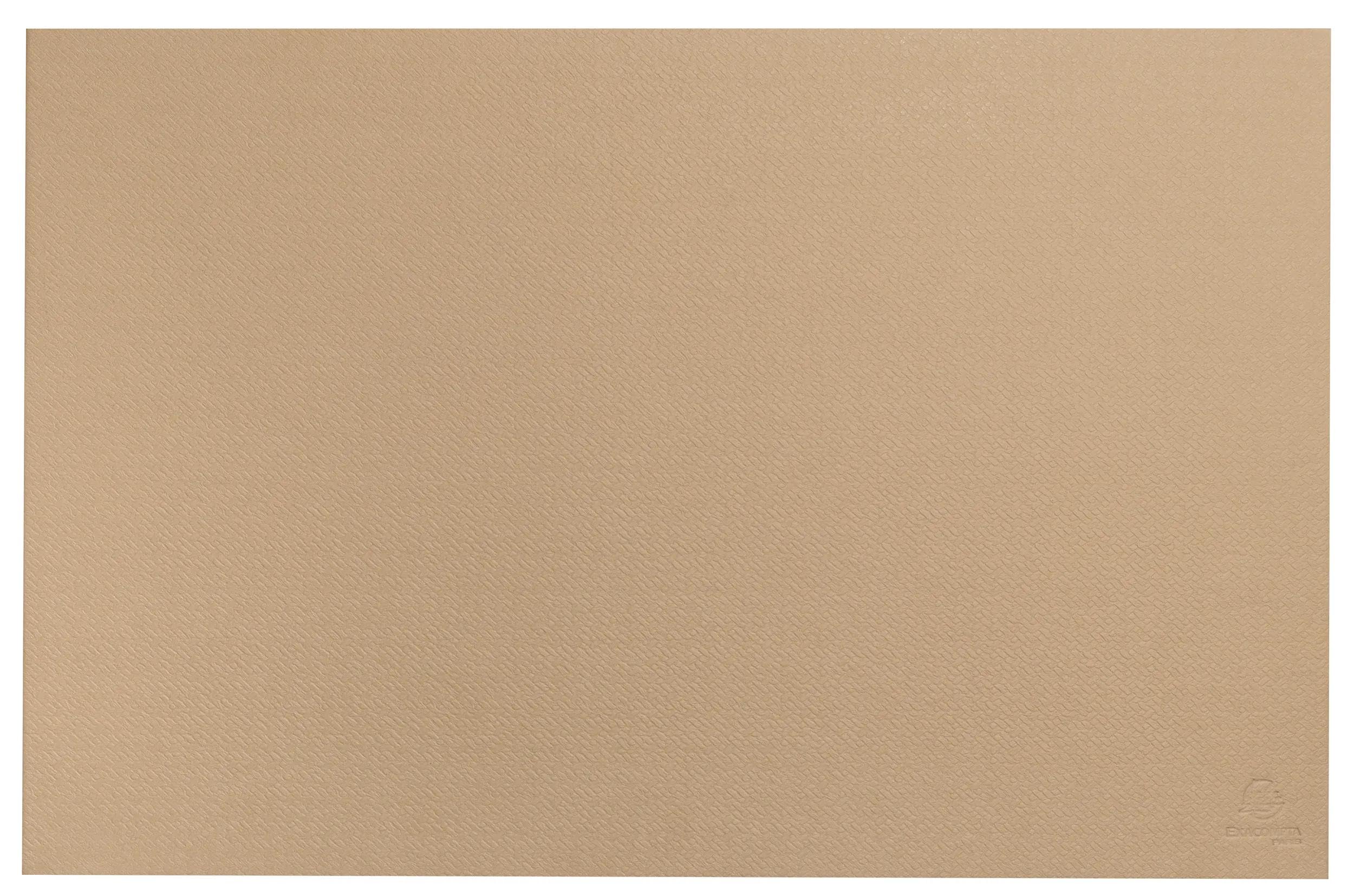 Exacompta OfficeByMe 60602D Schreibunterlage aus Hartpappe, kompatibel mit optischen und Lasermäusen, große Länge und kurze Tiefe, 57,5 x 37,5 cm, Beige, 8 Stück