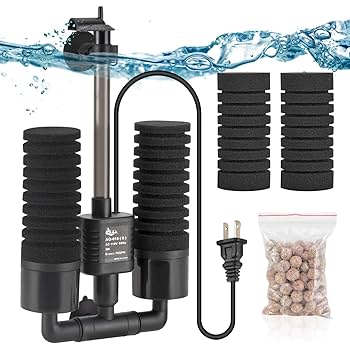 シャボン液 Amazon | AQQA 水槽 電動パワースポンジフィルター 3W/5W 静音