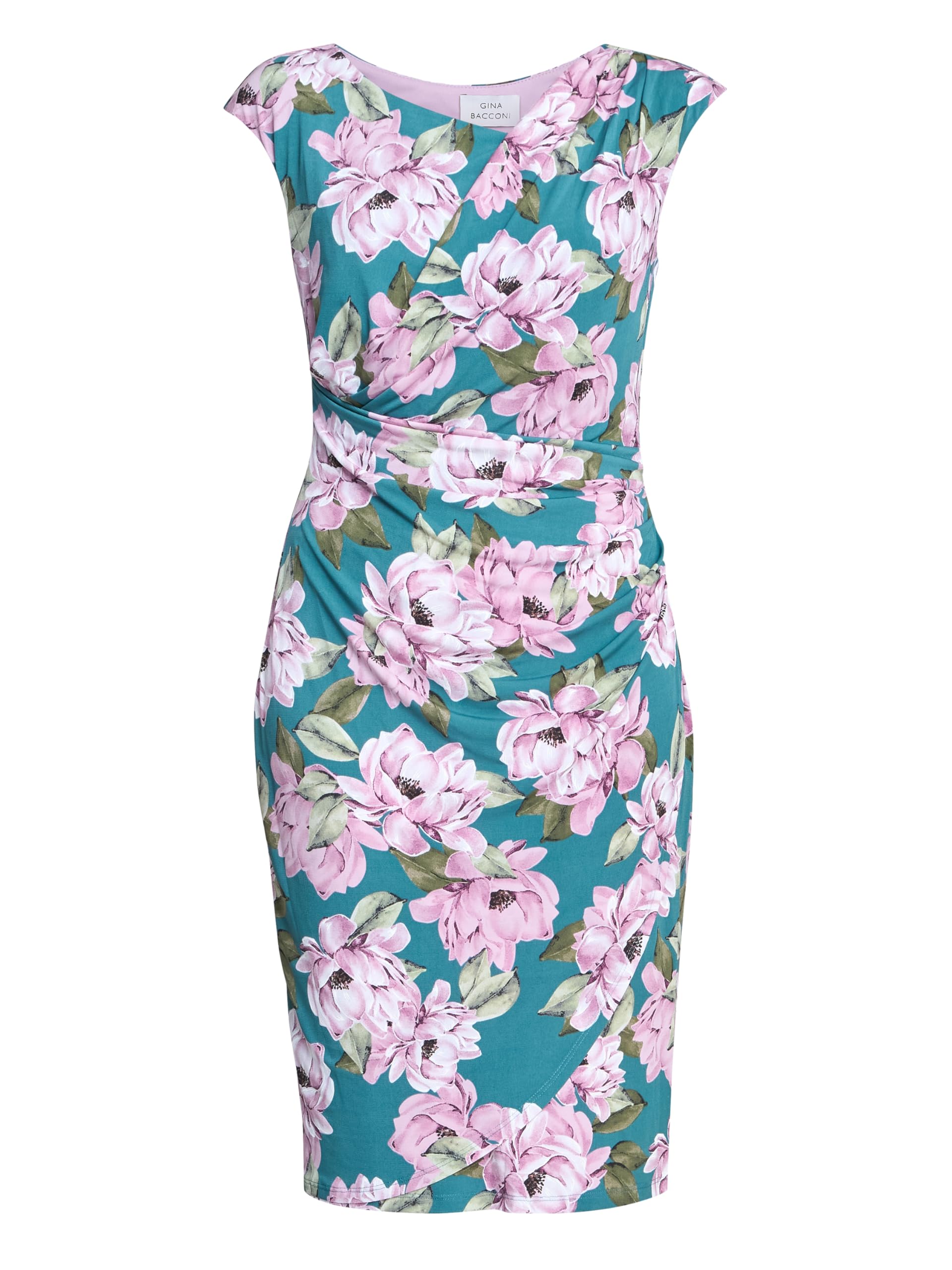 Gina Bacconi Women's Floral Print Dress Cocktail, Multi, 18
