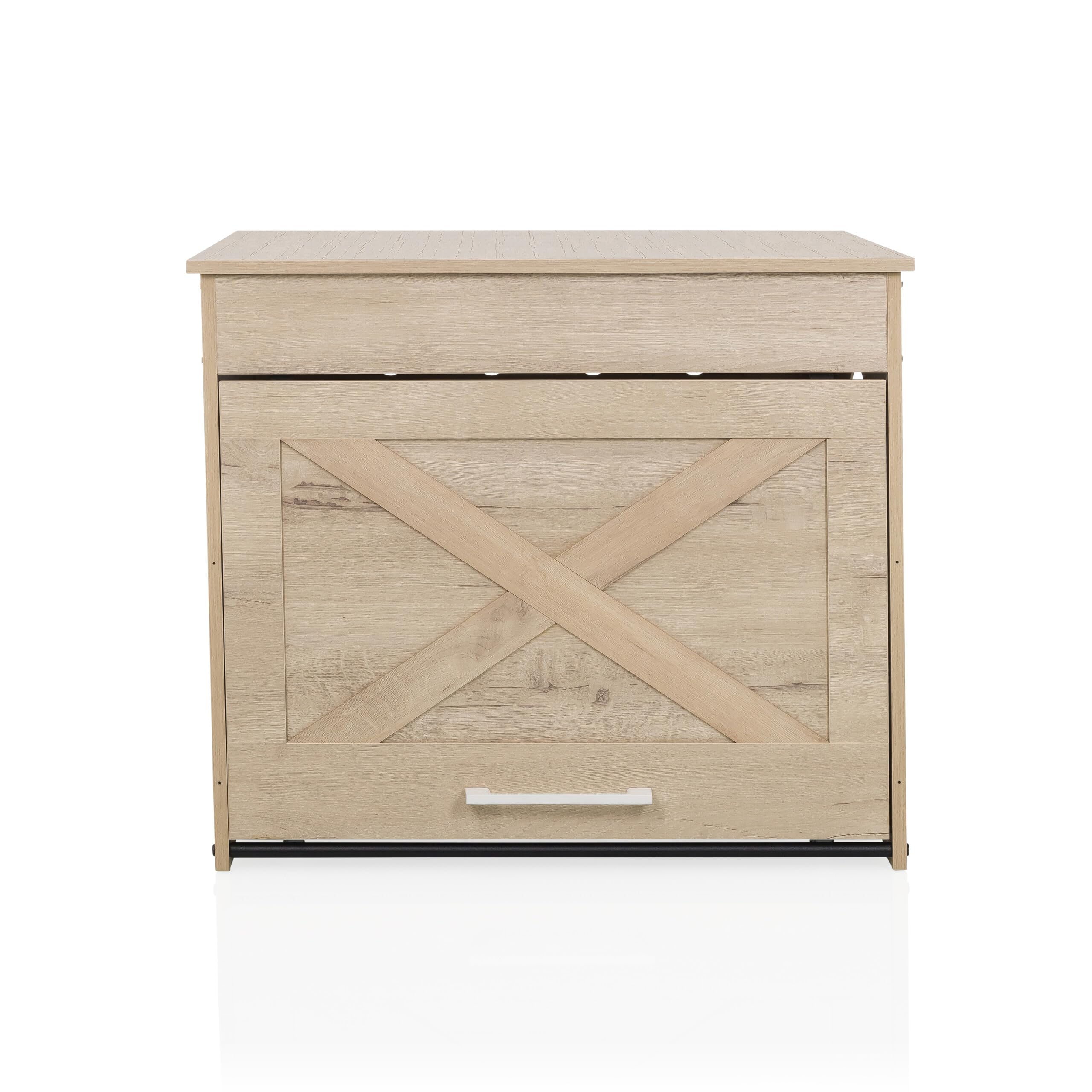 hjh LVING Domek dla kota do domu, 60 x 50 x 53,2 cm, Kitty Pawbox, 1 szafka na kuwetę dla kotów, legowisko dla kota o obciążeniu do 30 kg, dąb