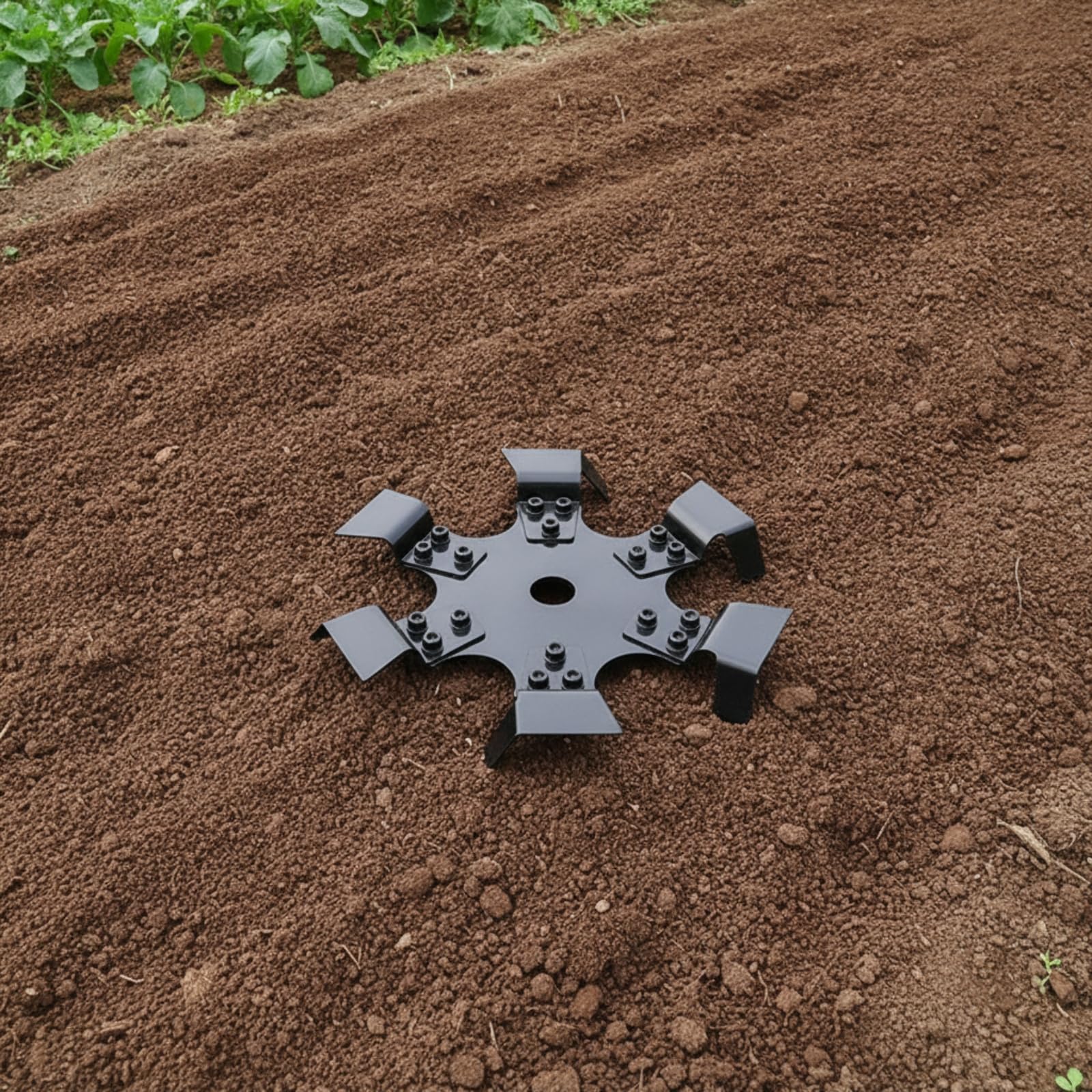 Disco Cultivador Acero Multidiente Cabezal Cultivador Práctico Cabezal Corte con para Jardineros, Jardín, Terreno Agrícola, 25cm, 6