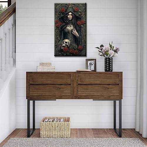 Miniatura 4 de Tucocoo Pintura por números para mujeres de la Edad Media para adultos sobre lienzo, cráneo, bricolaje, juego de pinturas acrílicas para