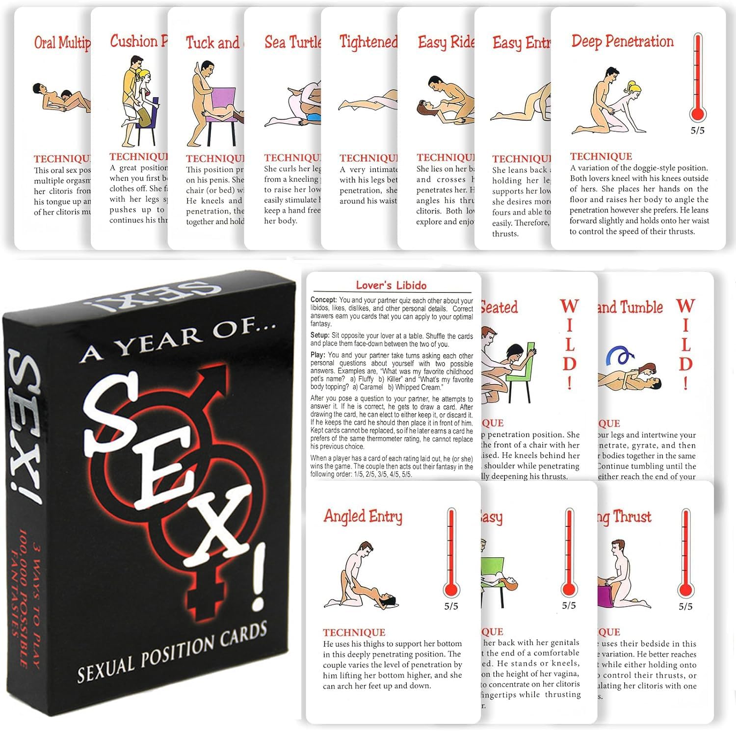 Sex Game Position Cards Couples Sex Game Kama Sutra Card Game Sex Card for Adult Card Game Sex Poker Game, Sexy Card Bedroom Battle Cards Date-Night Fun Couple Poker Games Improve Relationship