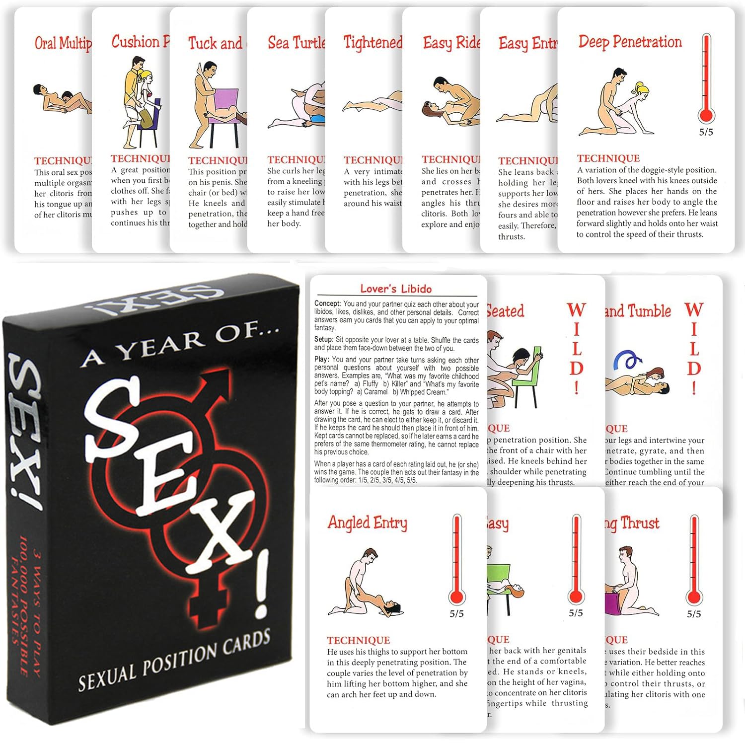 Sex Game Position Cards Couples Sex Game Kama Sutra Card Game Sex Card for Adult Card Game Sex
