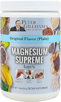 Magnesium Supreme Original Plain Unflavored Better Sleep, Relaxation Natural Magnesium Supplement, Non-GMO, Gluten Free, Vegan Formula. 12oz 75 Servings