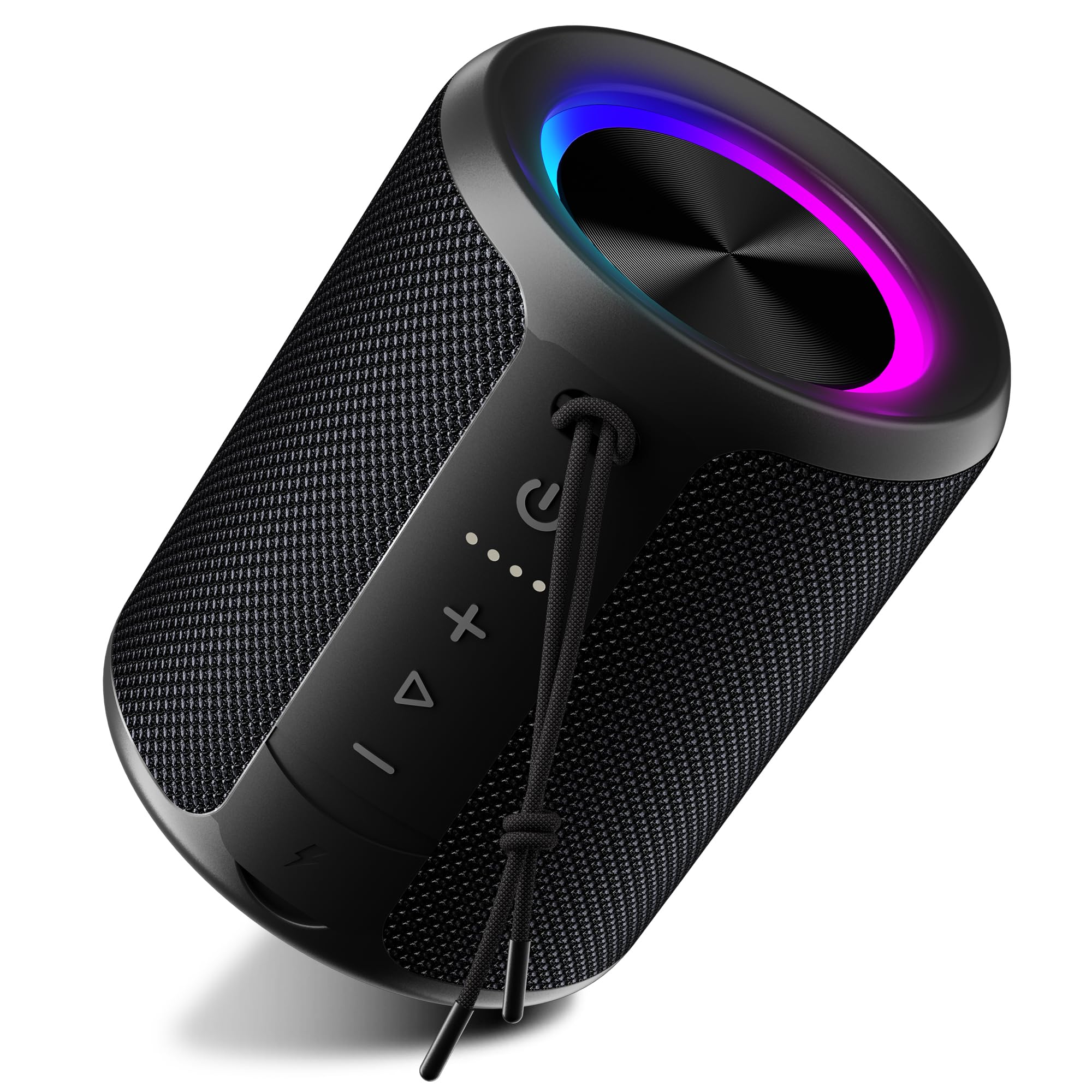 Enceinte Bluetooth Ultra-Portable sans Fil, Basses Percutante, 15 h d’autonomie, étanche IPX7, résistante à la poussière et aux Chocs, Portée Jusqu’à 20m, AUX, TF Carte, pour Fêtes Voyage