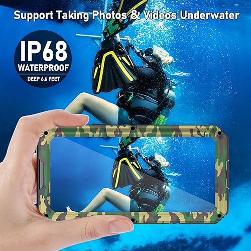 Miniatura 9 de Beasyjoy Funda de metal para iPhone XR resistente con pantalla protectora de cuerpo completo, impermeable, a prueba de golpes, resistente, híbrida