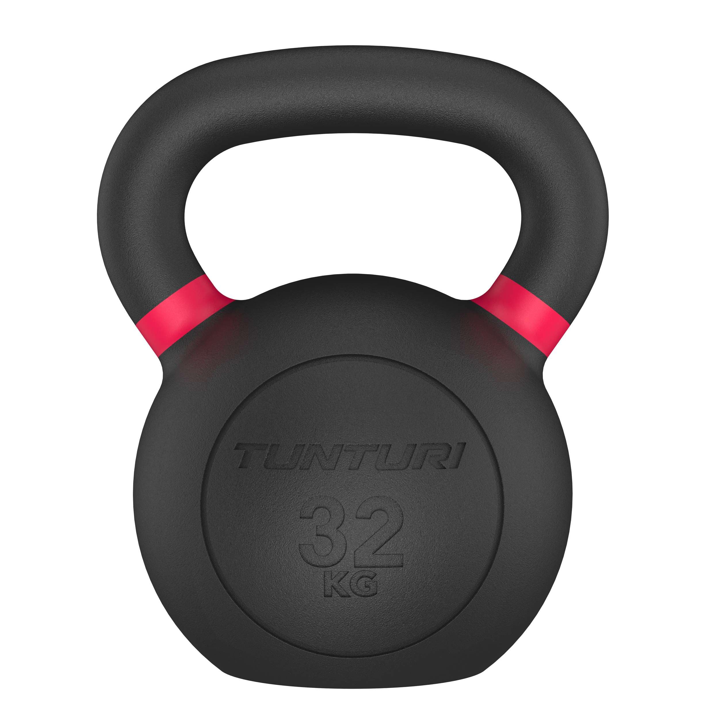 Tunturi Pesa rusa de hierro fundido de platino, 32 kg, incluye aplicación de fitness gratuita