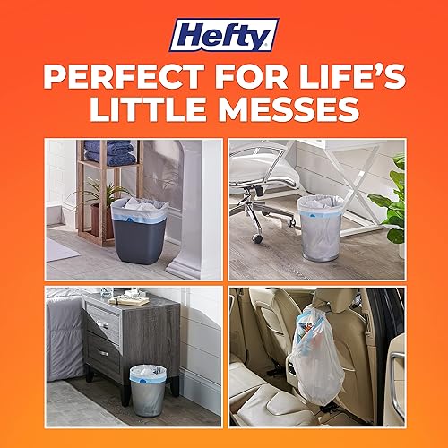 Miniatura 5 de Hefty Bolsas de basura pequeñas, aroma fabuloso, 4 galones, 34 unidades