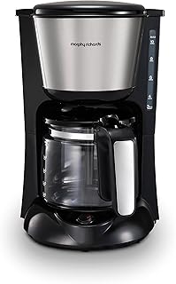 Morphy Richards 162501 Equip Filter Coffe Machine Pour Over Technology for Fuller Flavour, Glass, 1000 W, 1.2 liters, Brushed Steel