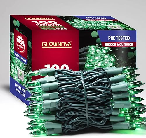 Cable verde, bombilla incandescente, 100 mini luces de cadena para decoración de árbol de Navidad, cumpleaños, boda, fiesta, festival