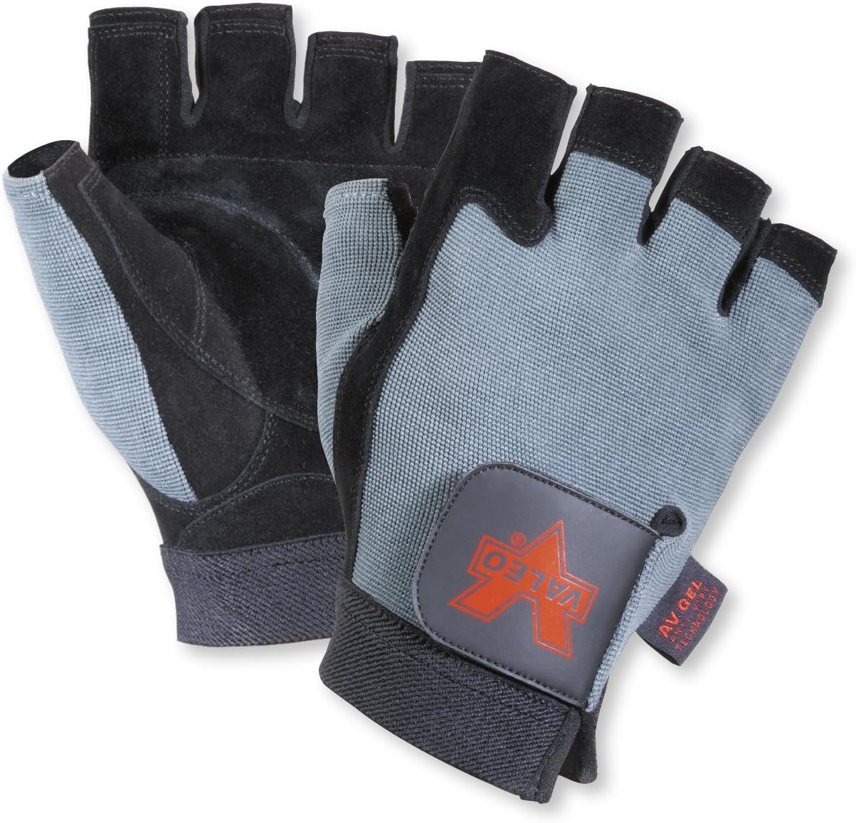 Valeo VI4872SM GLAX Fingerless Padded Palm Glove, Small, Black