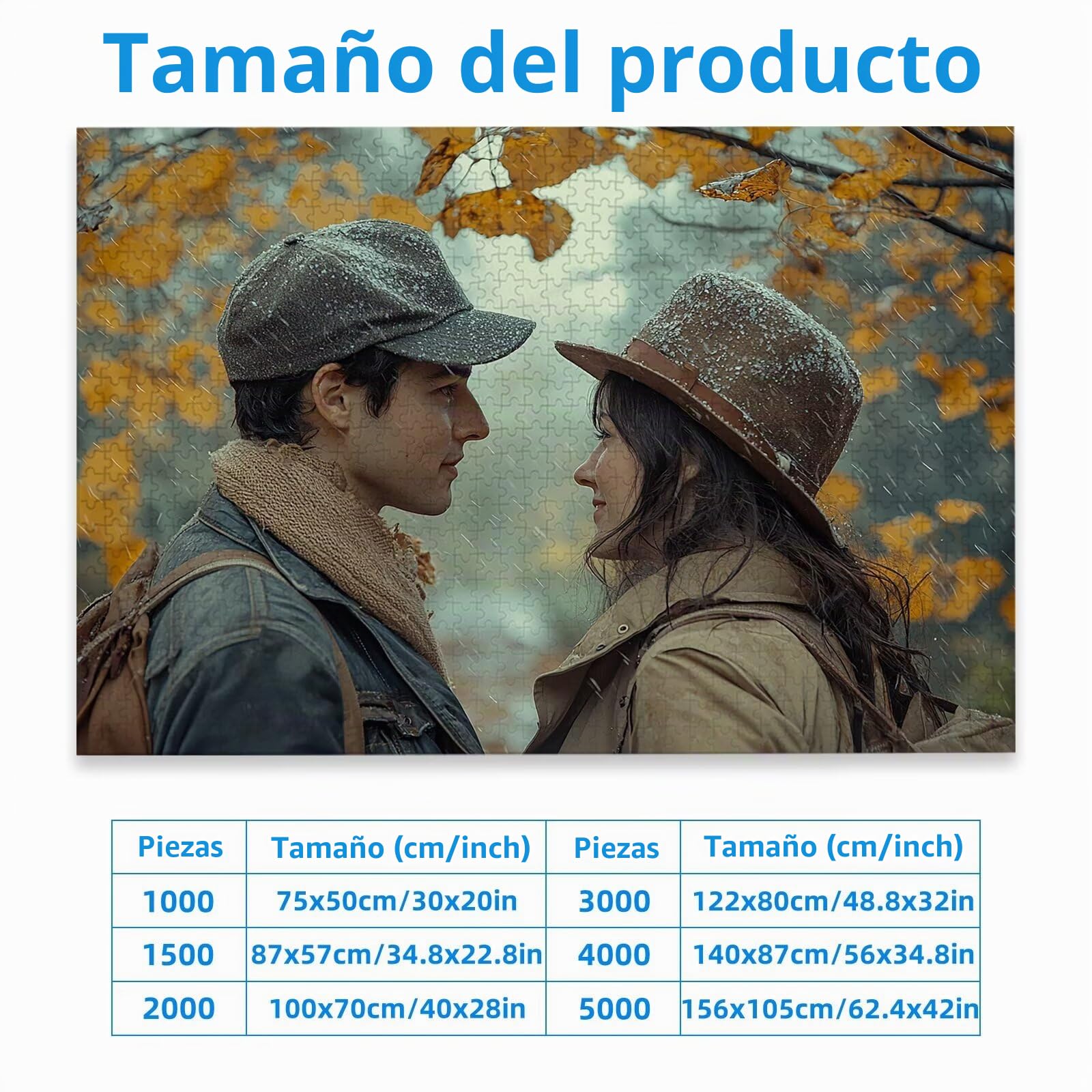 Puzzle Personalizado con Foto, Puzzle Personalizado 5000 Piezas, Regalos Originales para Mujer y Hombre, Rompecabezas de Madera Personalizable con Propia Imagen, Regalos para Amigos, Familiares I-60