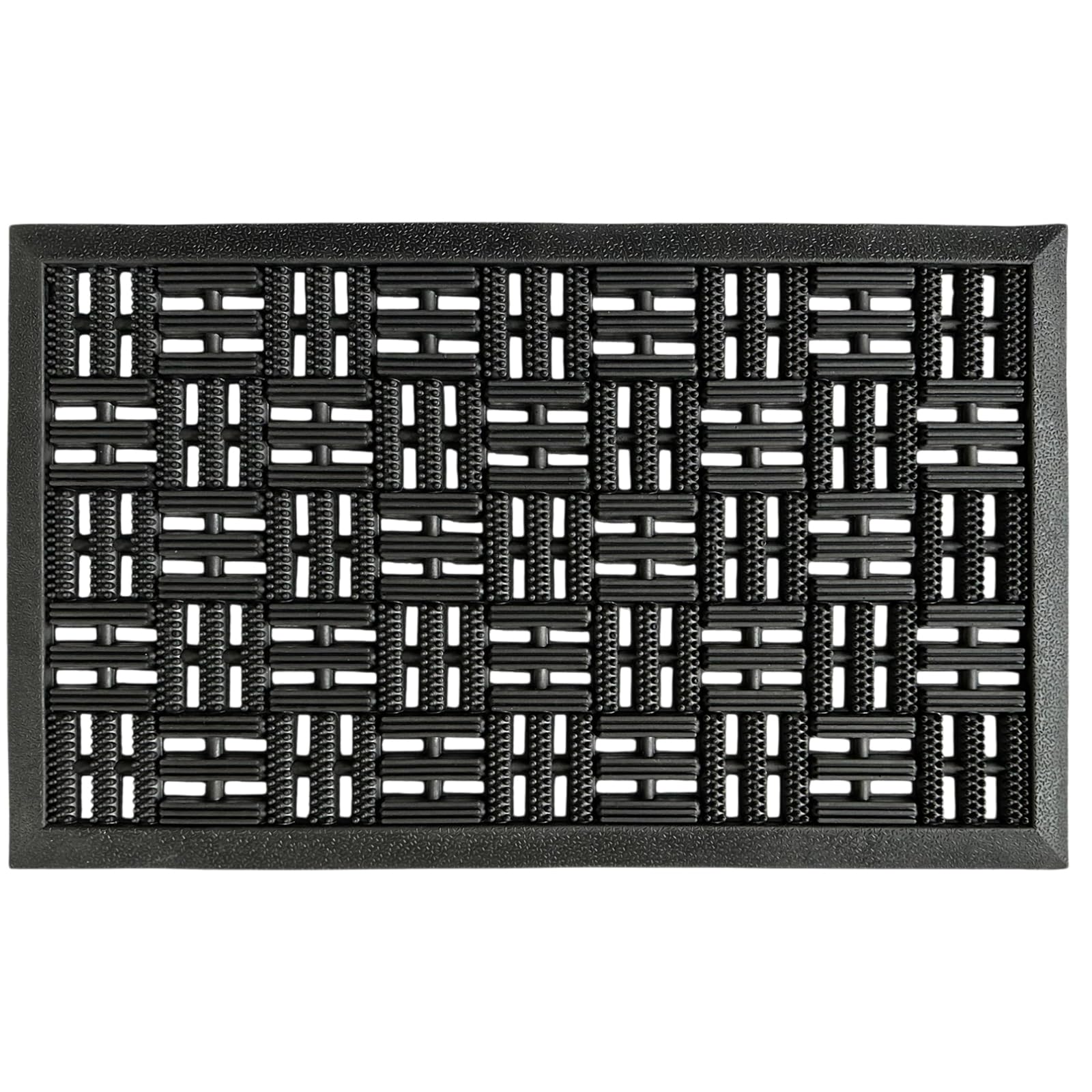 LSC Rubber Door Mat Heavy Duty Non-Slip Door Mats Outdoor Anti Fatigue Dirt Scrapper Floor Mat For Entrance, Backdoor, Patio And Lawn Outdoor Mat BRICK 45 X 75 CM (PACK OF 1)