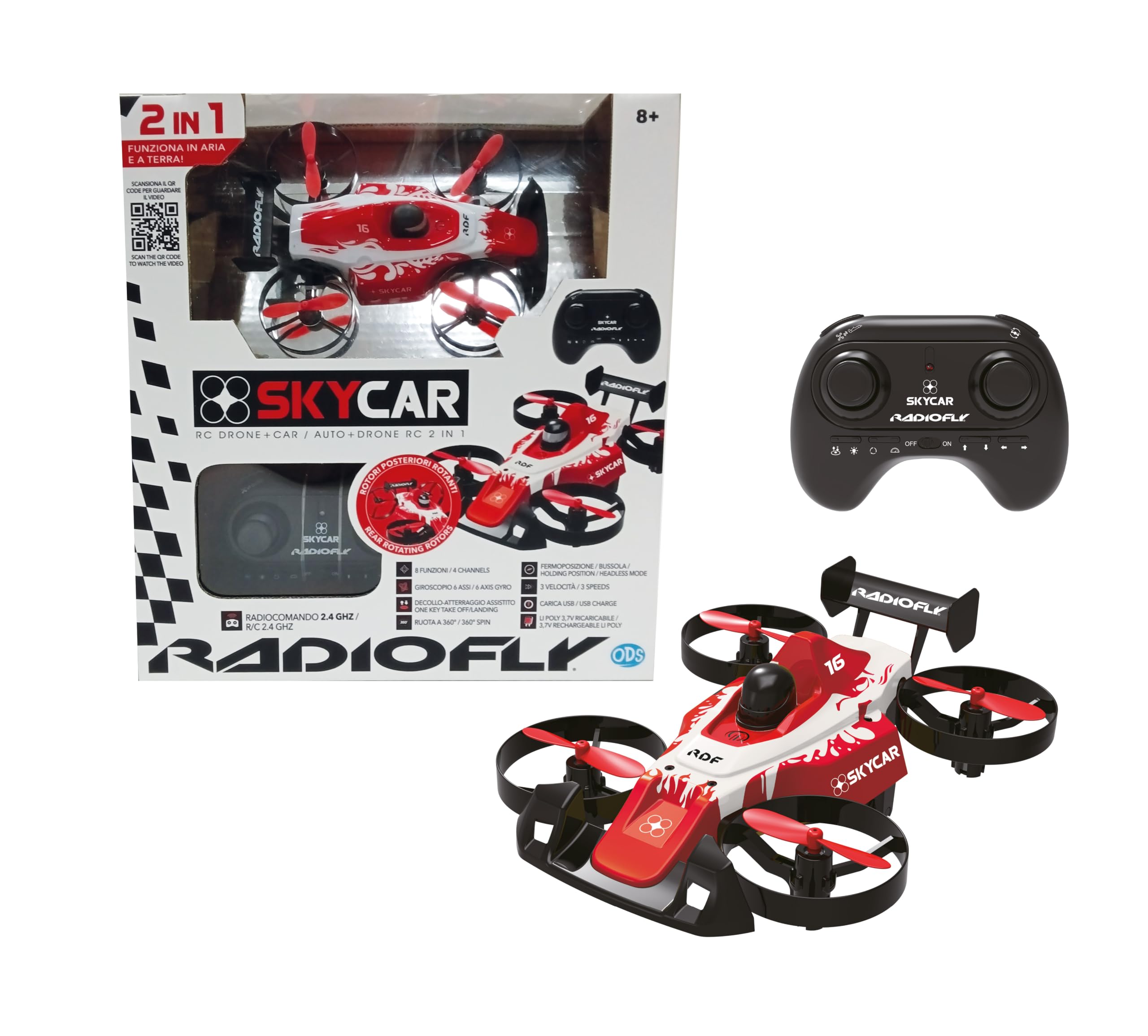 Radiofly - Skycar 2in1 Drone e Auto RC 2.4 GHz