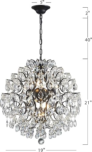 Vista 66 de Bestier - Lámpara colgante de cristal Cromado